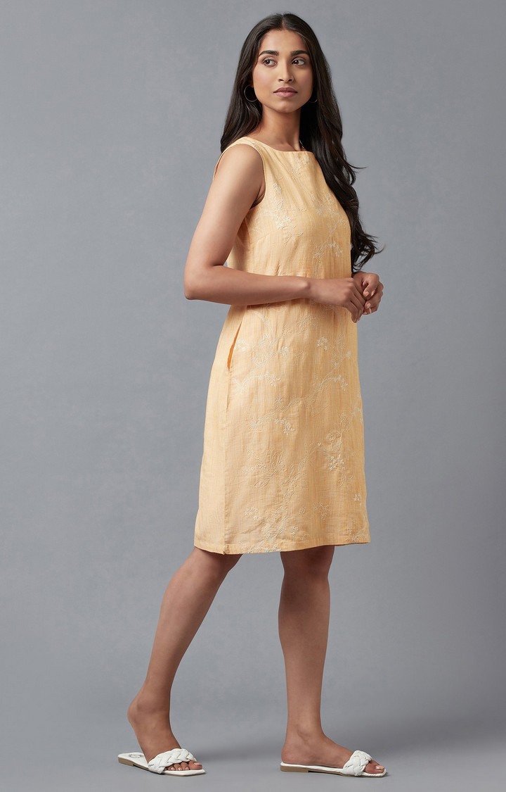 Women's Orange Cotton Dresses