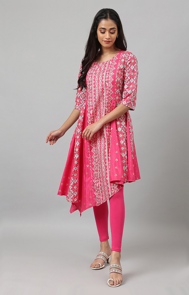 Asymmetrical 2025 hemline kurtas