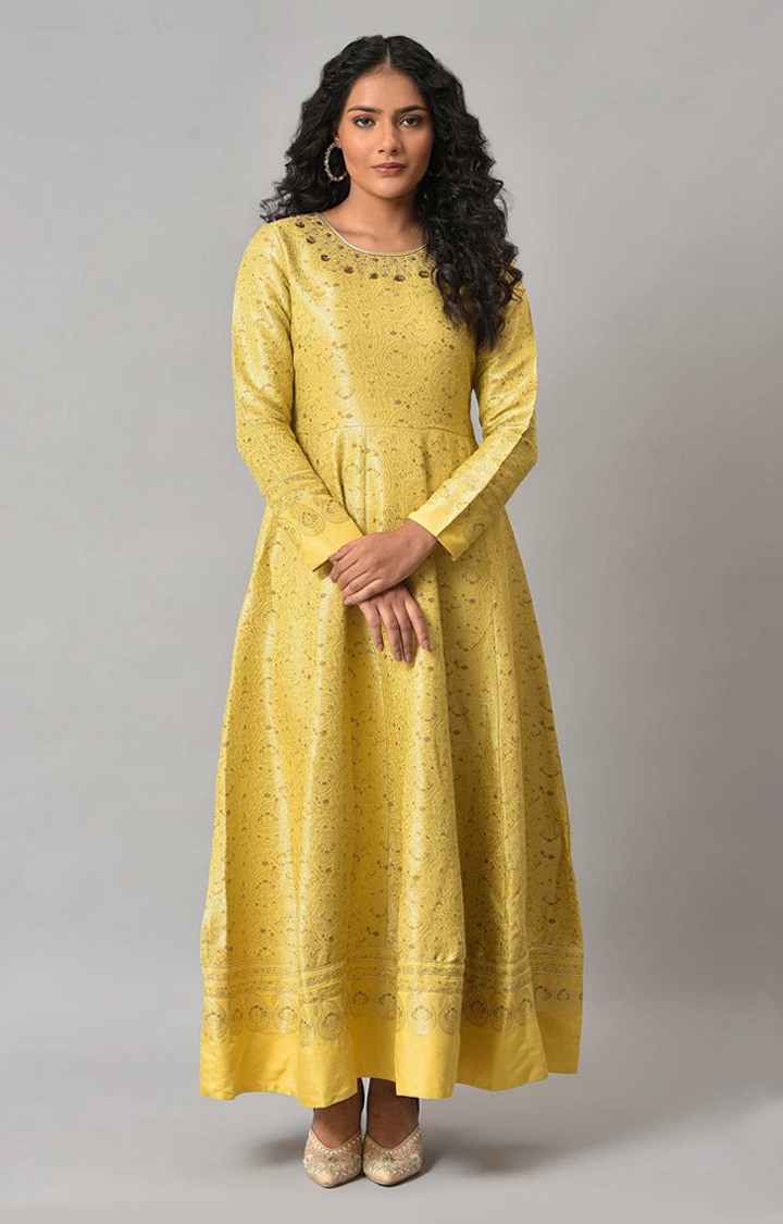 Yellow clearance paisley dress