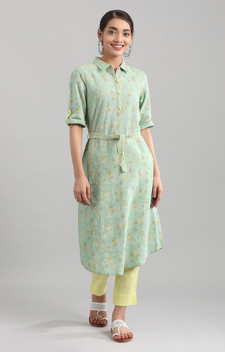 Buy Aurelia Green Embroidered Kurti Skirt Set With Dupatta for Women Online  @ Tata CLiQ