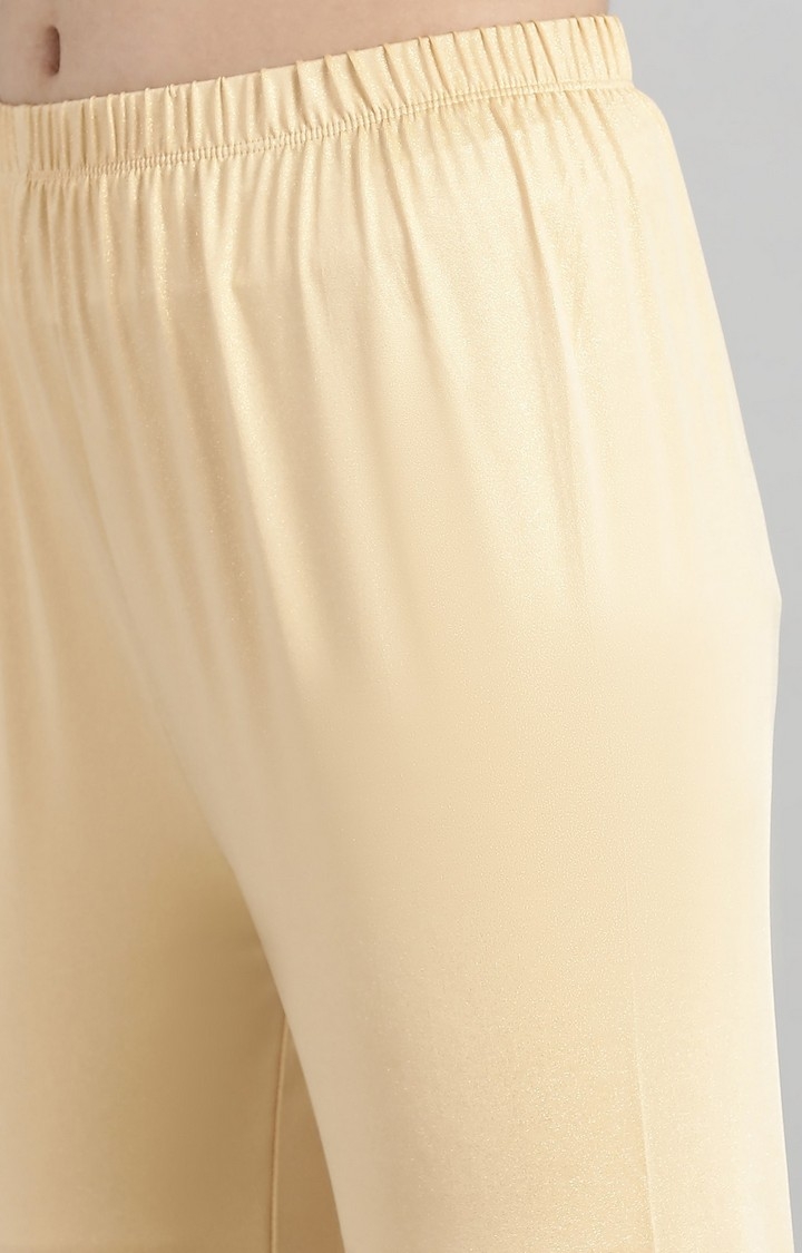 Aurelia | Women's Gold Polyester Printed Leggings 5