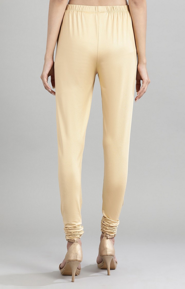 Aurelia | Women's Gold Polyester Printed Leggings 4