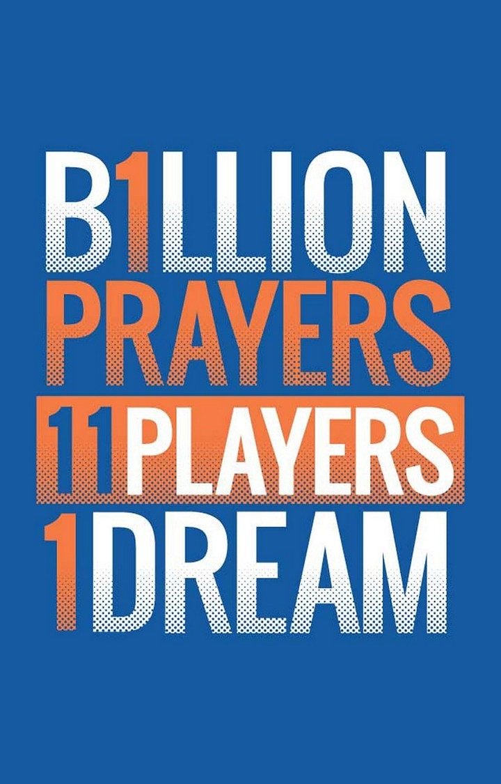 Men's Sehwag: 1 Dream Jersey Blue Typographic Printed Regular T-Shirt