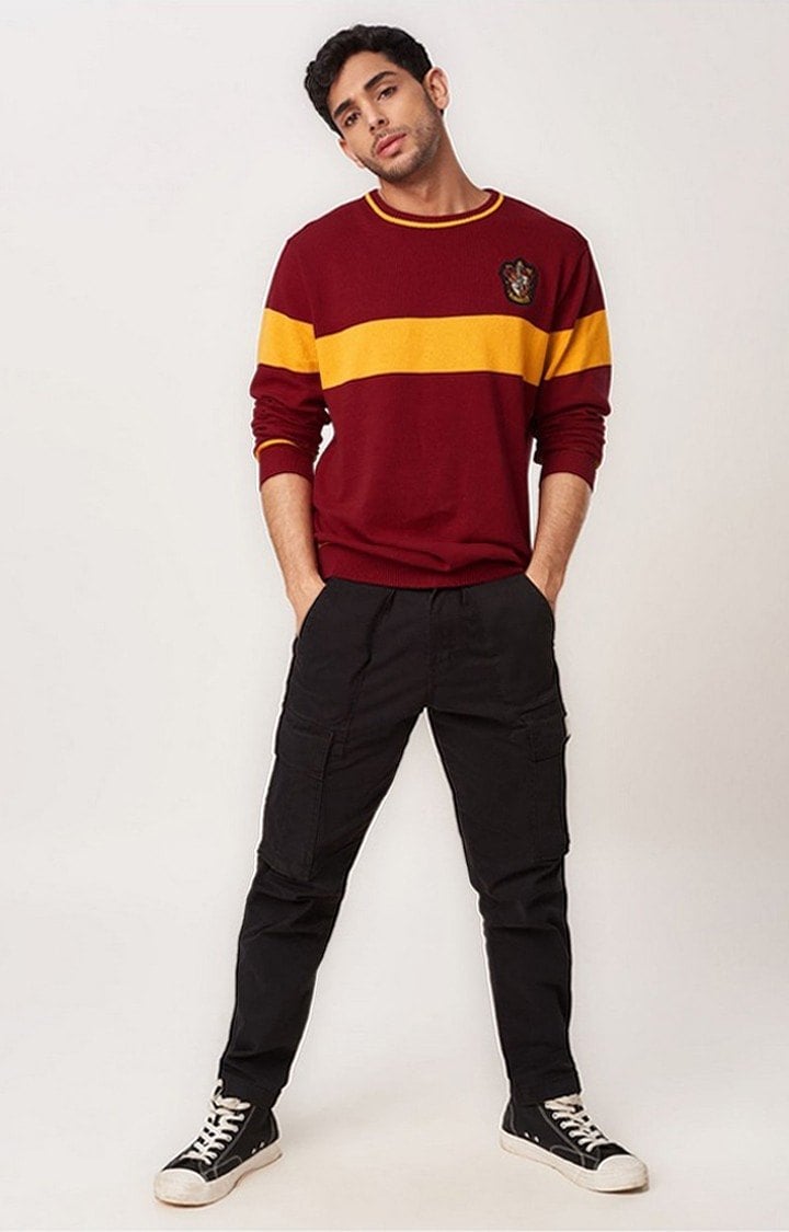 Men's Harry Potter: Gryffindor Sigil Red Striped Sweaters