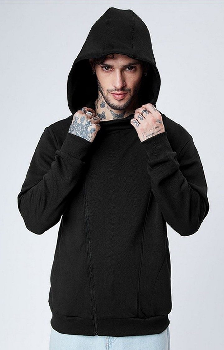 Men's The Assassin Black Solid Hoodies