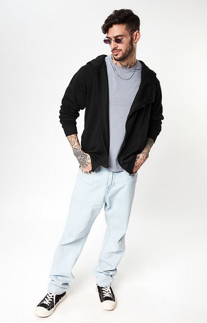 Men's The Assassin Black Solid Hoodies