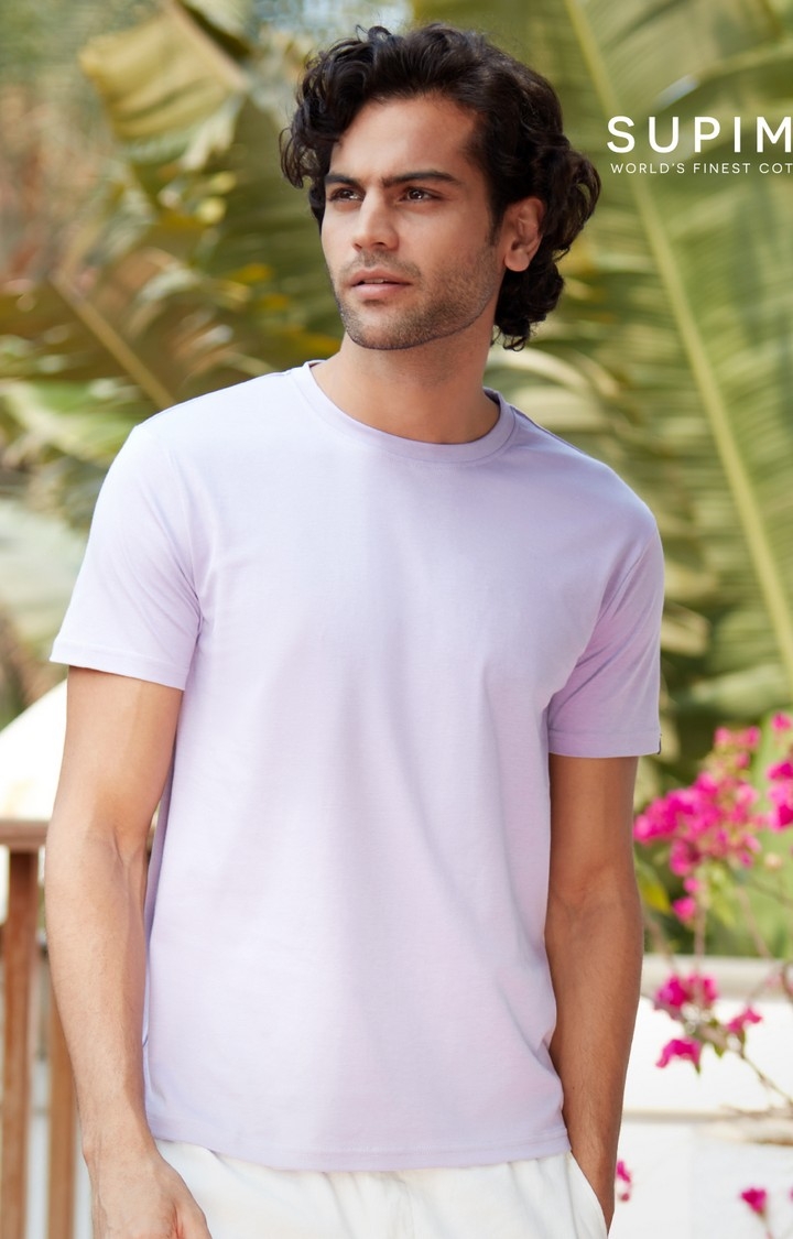 The Souled Store | Men's Supima: Lavender Supima T-Shirt