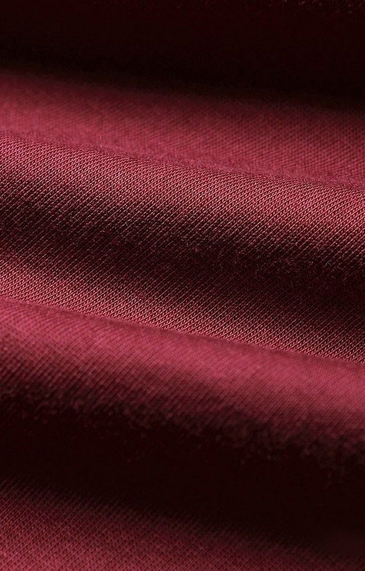 Men's Red Solid Regular T-Shirt