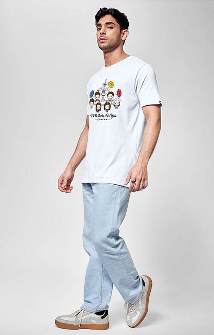 Men's F.R.I.E.N.D.S: I'll Be There For You White Printed Regular T-Shirt