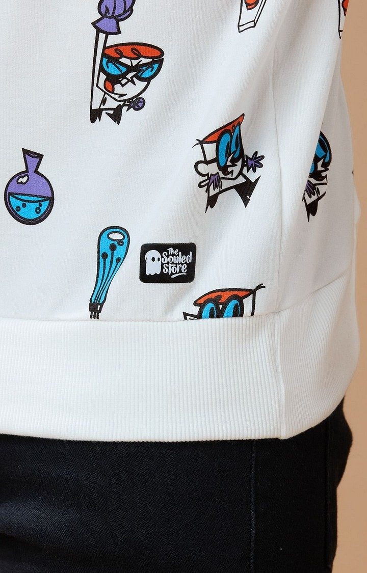 Men's Dexter White Printed Sweatshirts