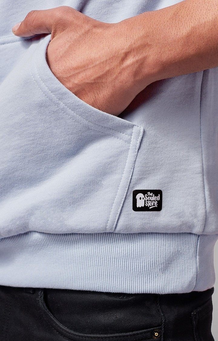 Men's Cartoon Network: Back To The 90's Blue Printed Hoodies