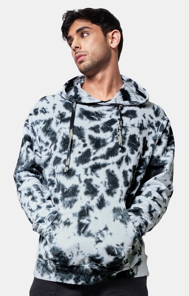 Men's Original Tie Dye Black Storm Hoodies