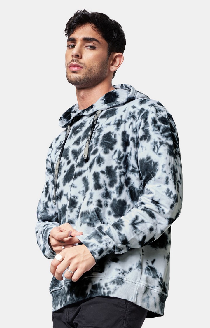 Men's Original Tie Dye Black Storm Hoodies
