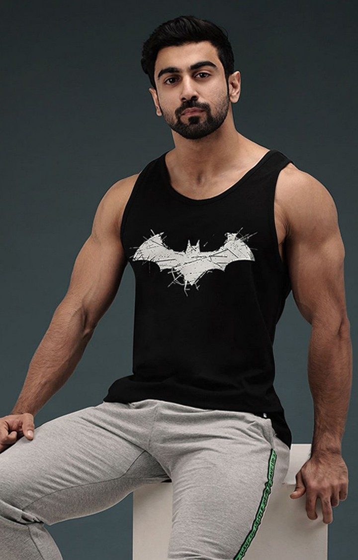 Men's Black Official DC: Batman Logo Vests