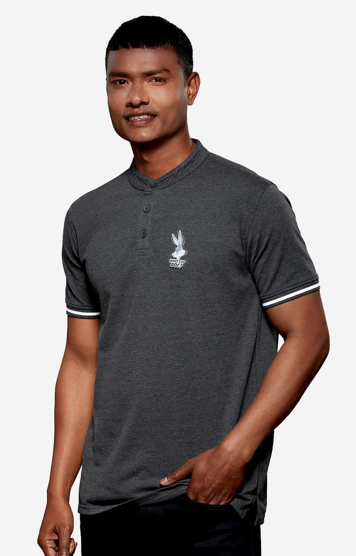The Souled Store | Men's Looney Tunes: What's Up Doc? Mandarin Polo T-Shirt