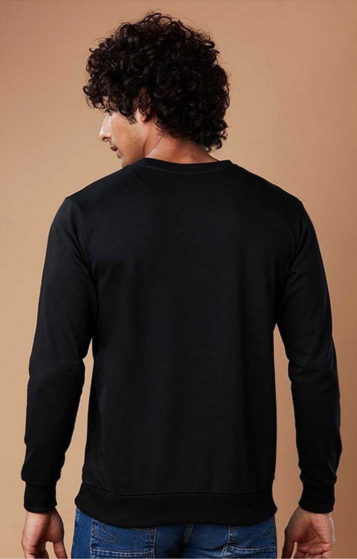 Men's Kung Fu Panda: Fearless Black Printed Sweatshirts