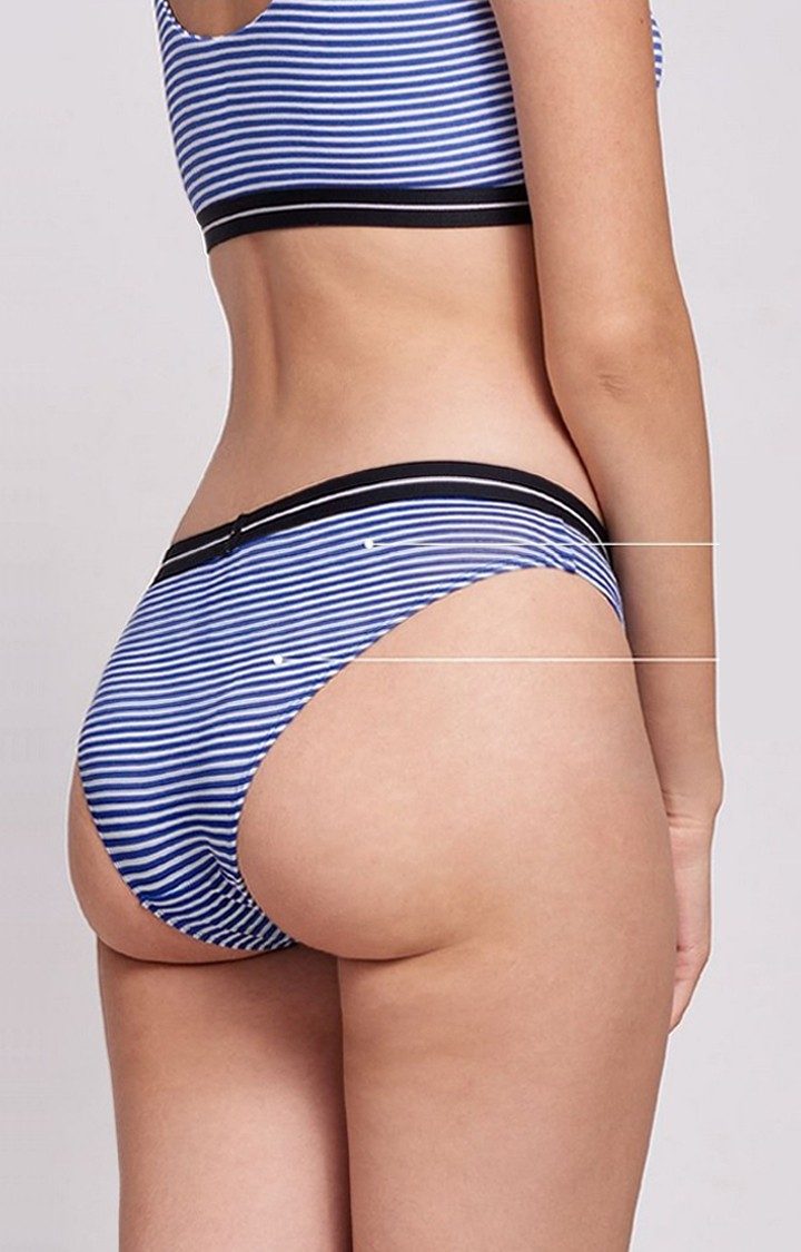 Women's Blue & White Sailor Stripes Panties