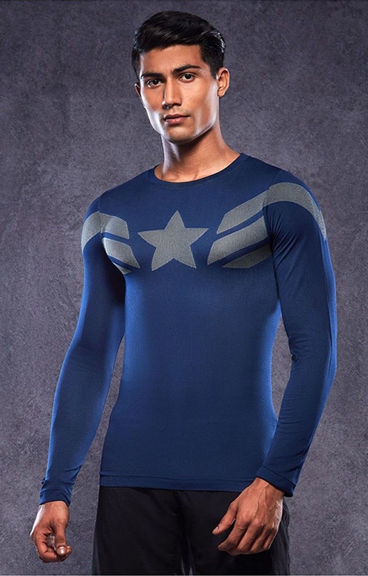 Captain america long sleeve compression shirt clearance