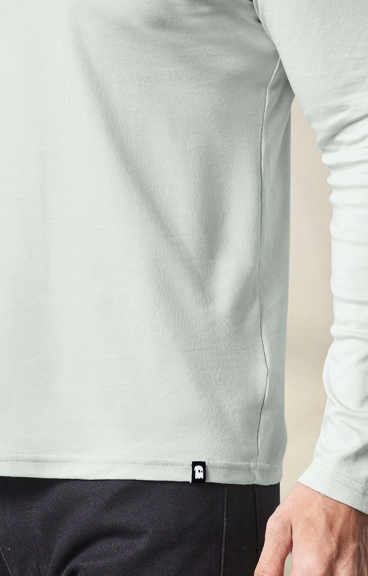 Men's Grey Solid Regular T-Shirt