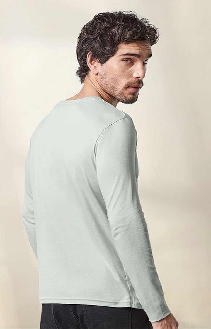 Men's Grey Solid Regular T-Shirt