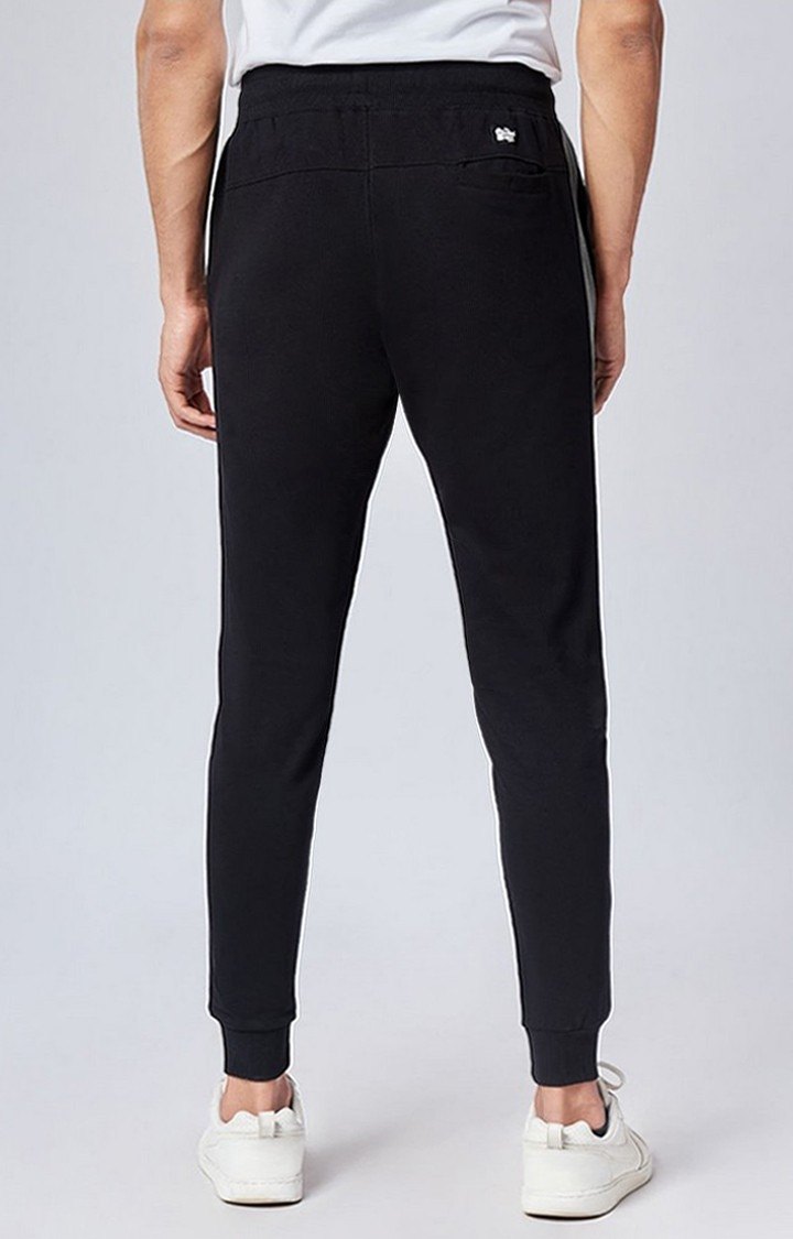 Men's Superman Black Cotton Solid Activewear Joggers