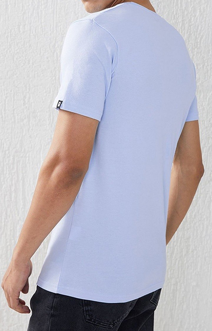 Men's Daffy Duck: Opinion Blue Printed Regular T-Shirt