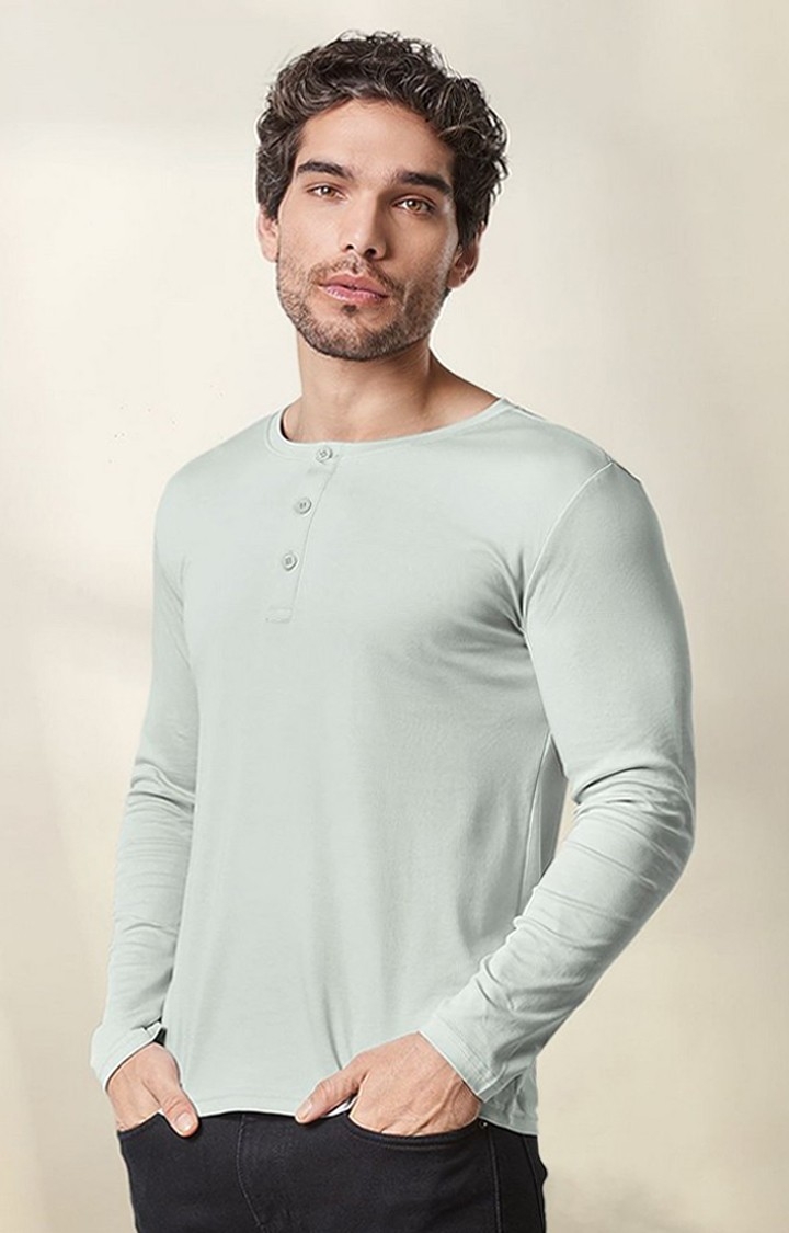 The Souled Store | Men's Grey Solid Regular T-Shirt