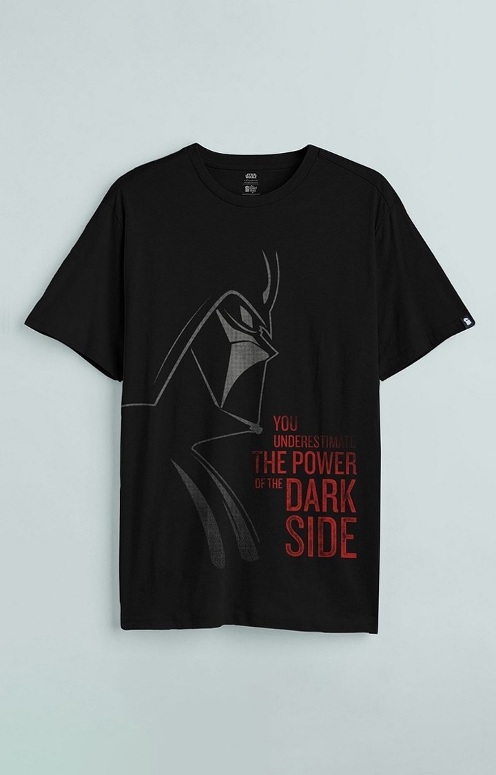 Men's Star Wars: Dark Side Black Printed Regular T-Shirt