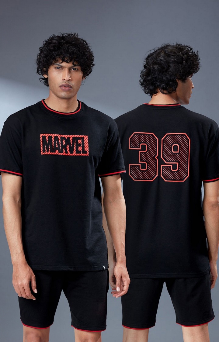 Men's Marvel: Neon Logo Oversized T-Shirt