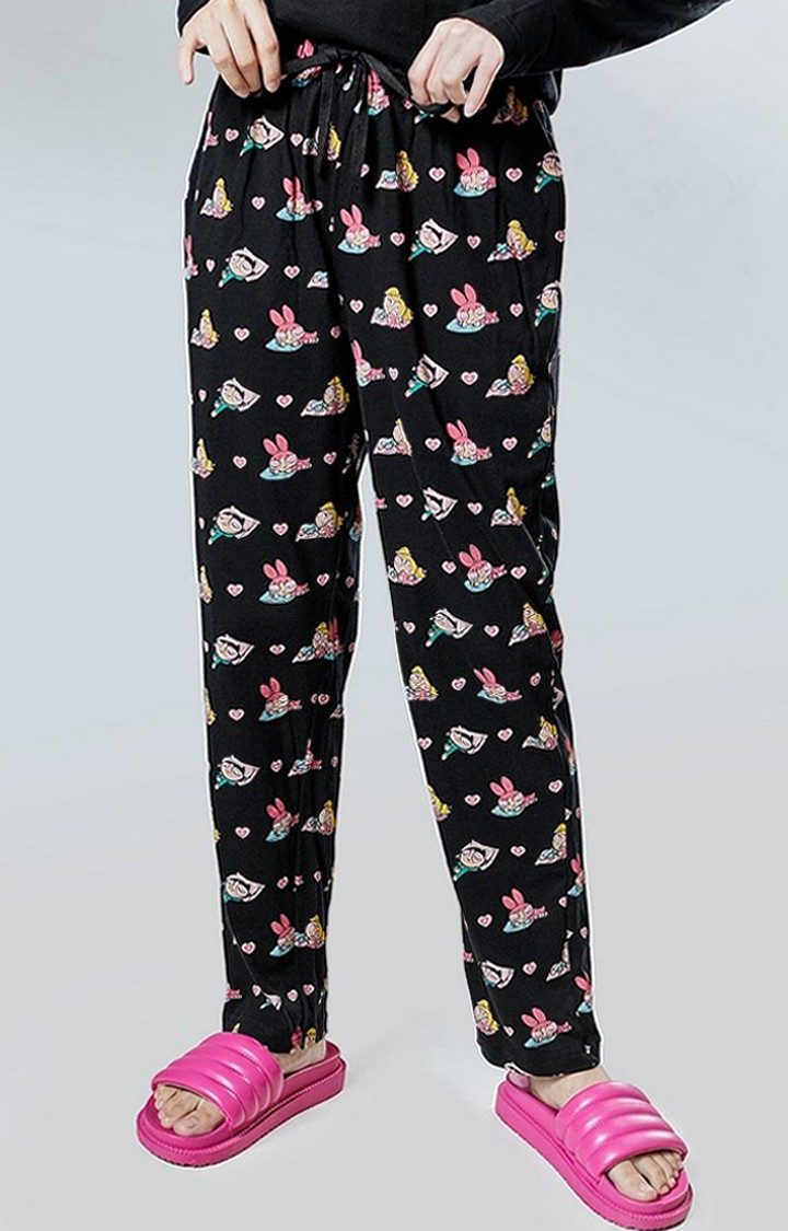 Women's Black Official Powerpuff Girls: Slumber Party Edition Nightwear Sets