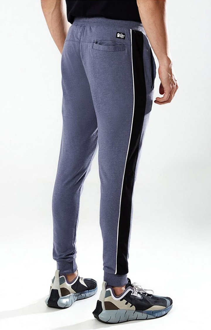 Men's  Grey Cotton Solid Activewear Joggers