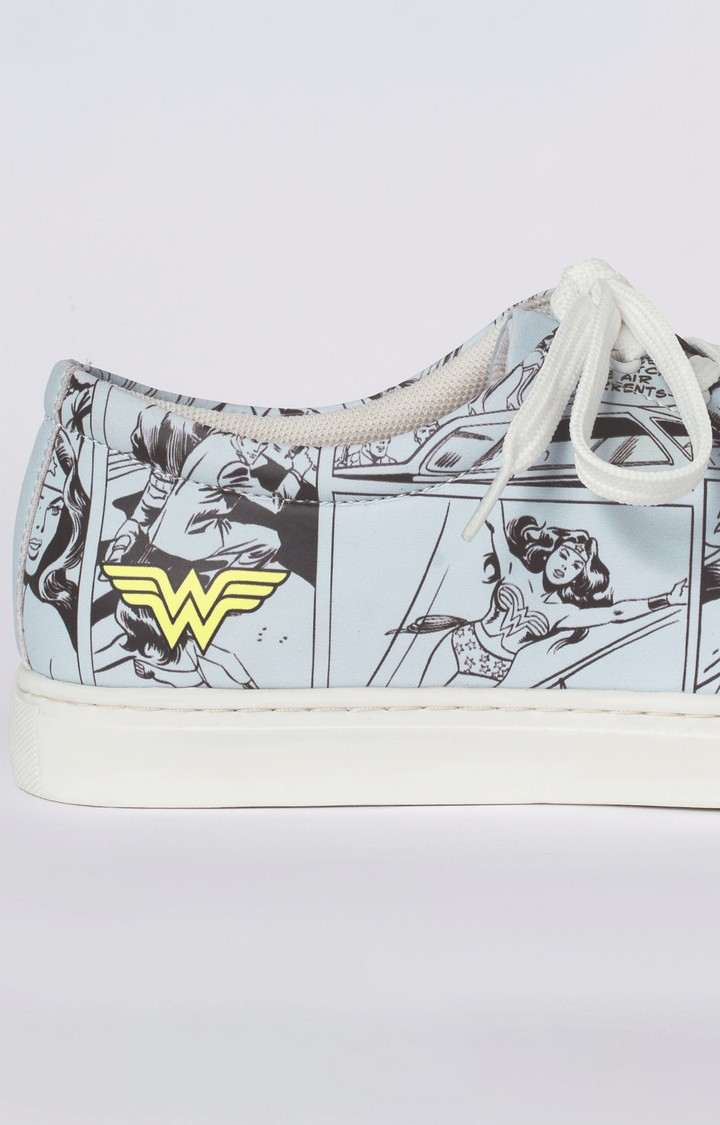 Women s Wonder Woman Indestructible Power Sky Blue White Casual