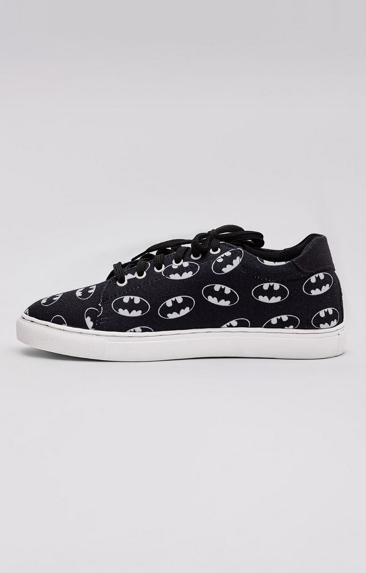 Men's Batman: Bat Sign Black Casual Lace-ups