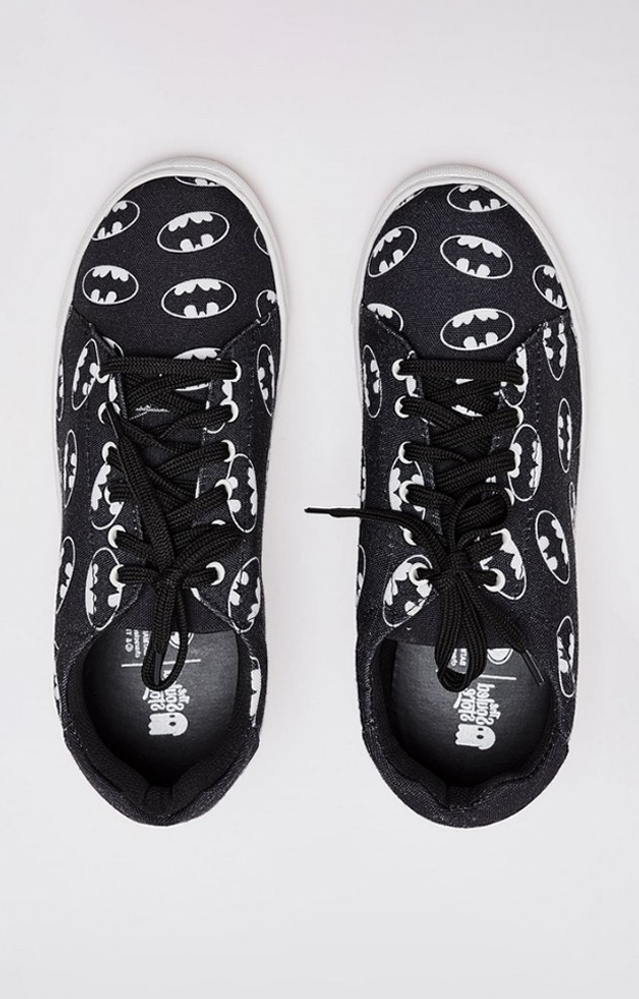 Men's Batman: Bat Sign Black Casual Lace-ups
