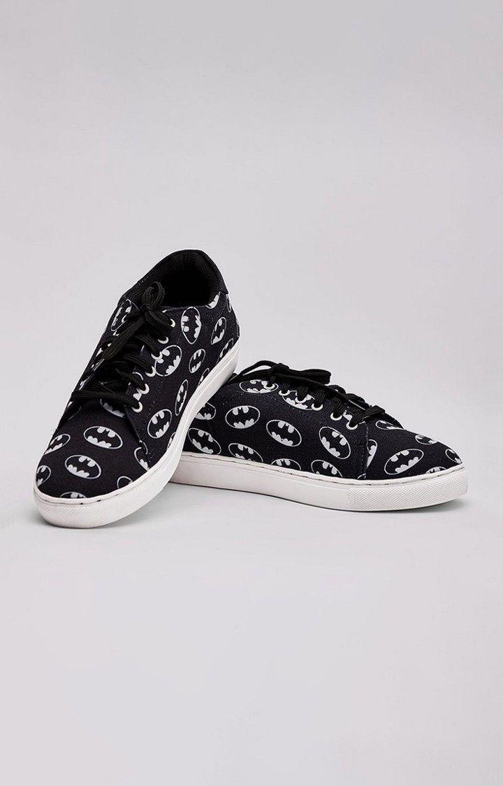 Men's Batman: Bat Sign Black Casual Lace-ups