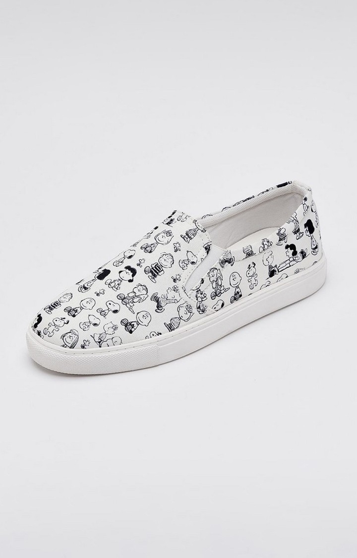 Men's Peanuts: Snoopy & Friends White Loafers