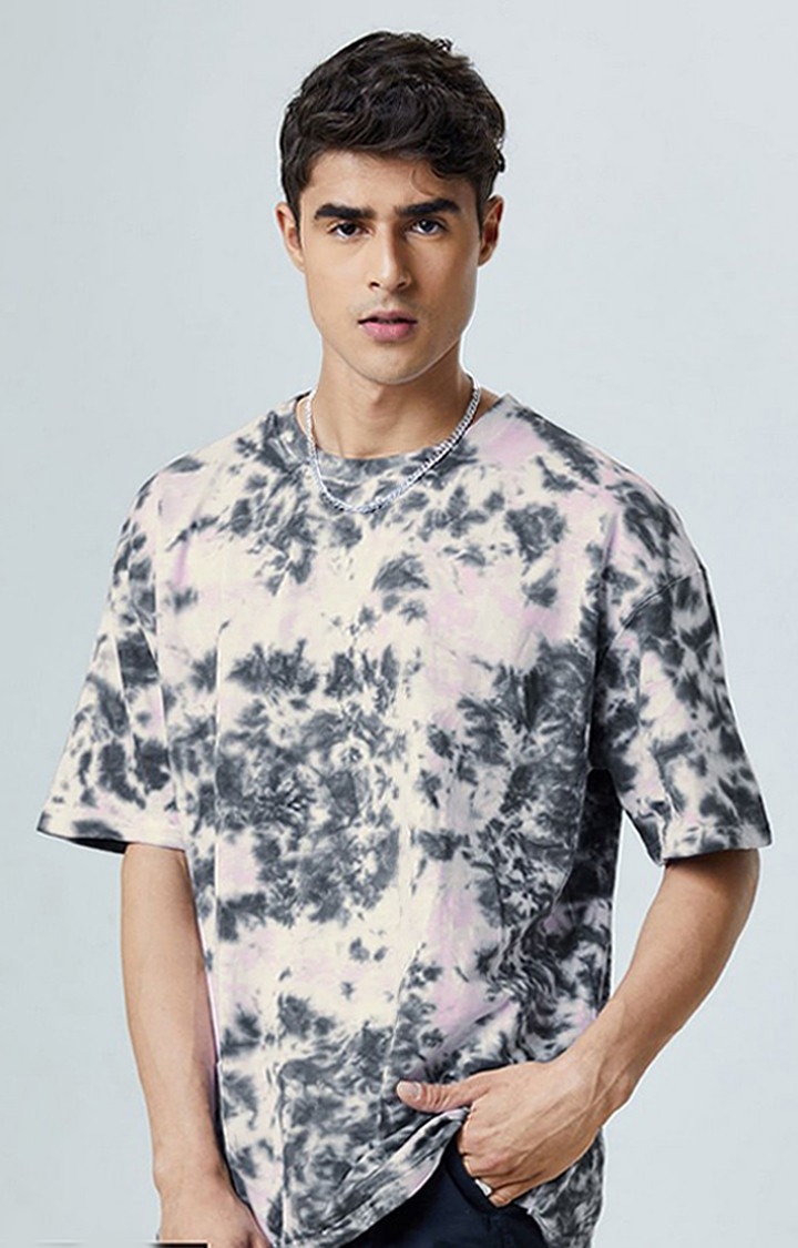 The Souled Store | Men's Multicolour Tie Dye Printed Oversized T-Shirt