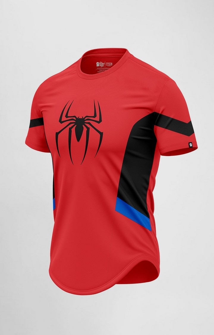 The Souled Store | Men's Spider-Man: Spider-Sense Alert Red Printed Regular T-Shirt