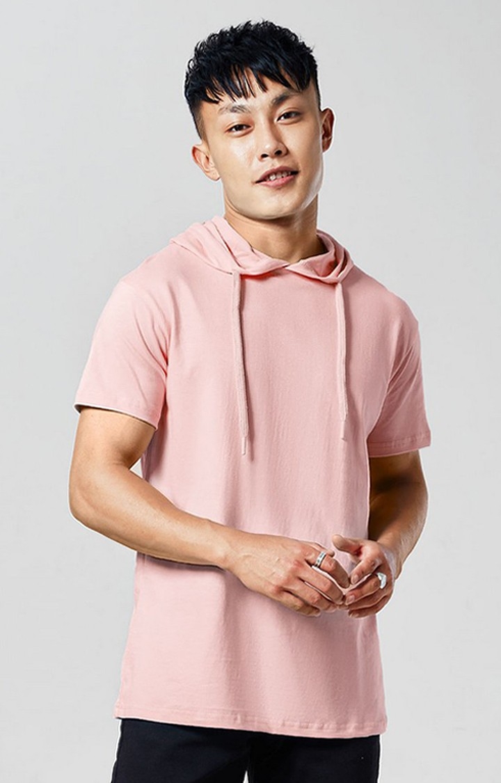 The Souled Store | Men's Pink Solid Hoodies