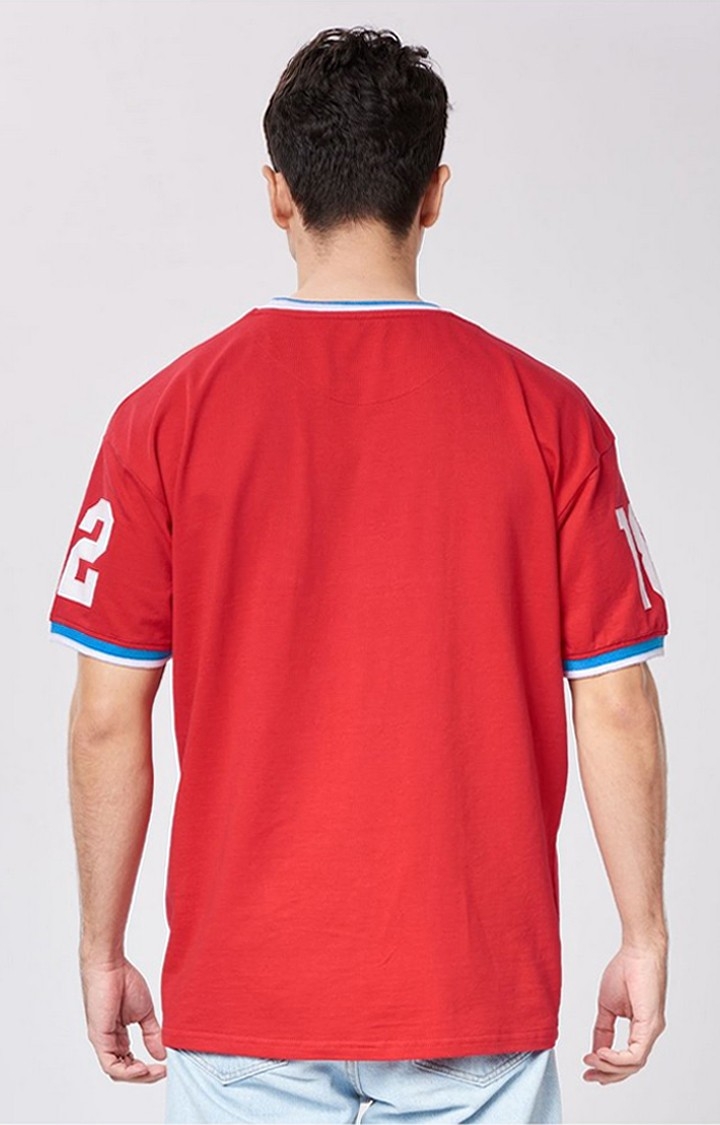 Men's Liverpool FC: 1892 Red Printed Oversized T-Shirt