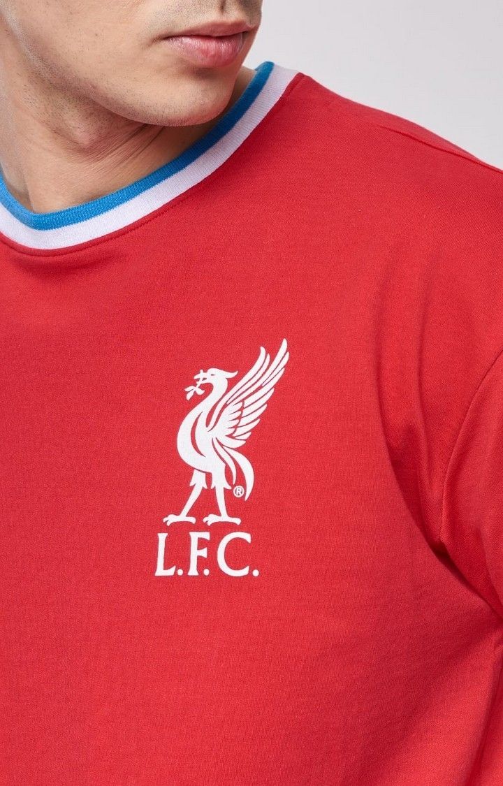 Men's Liverpool FC: 1892 Red Printed Oversized T-Shirt