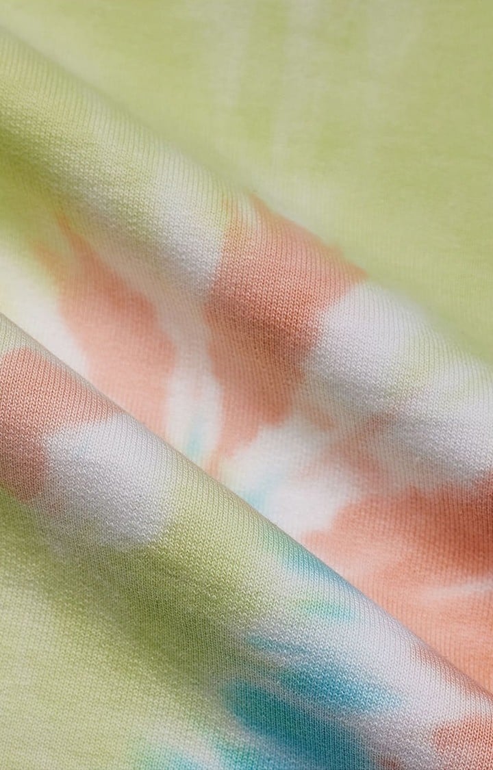 Women's Candy Swirls Multicolour Tie Dye Printed Crop Top