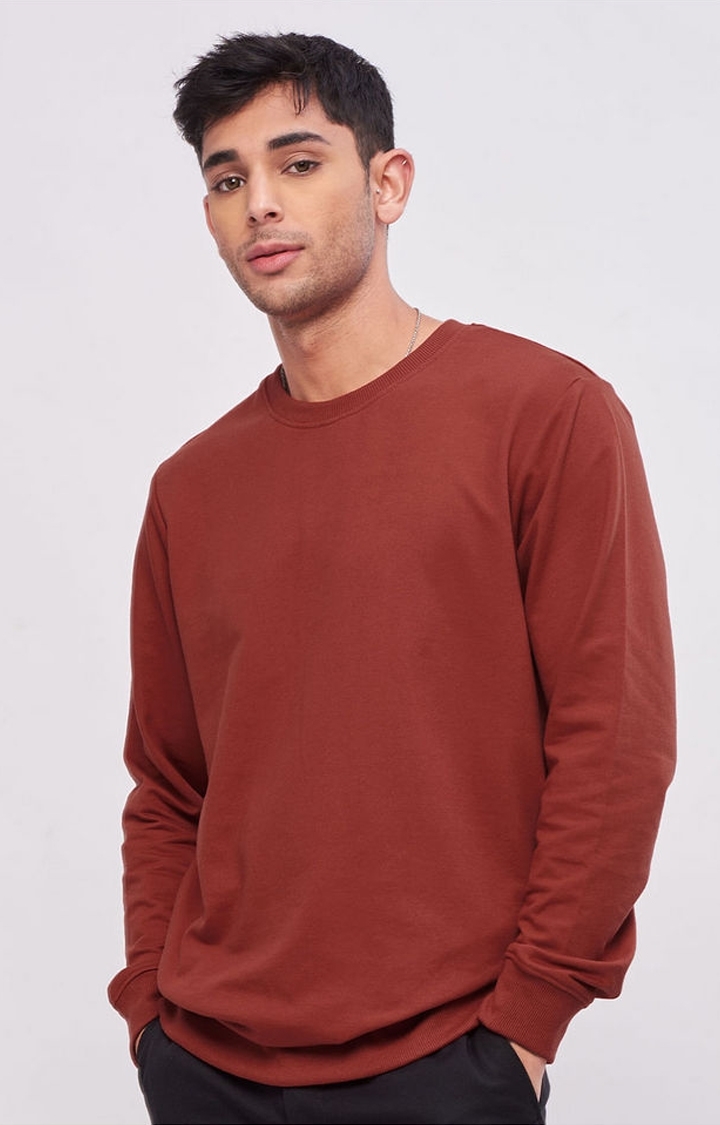 The Souled Store | Men's Red Solid Sweatshirts