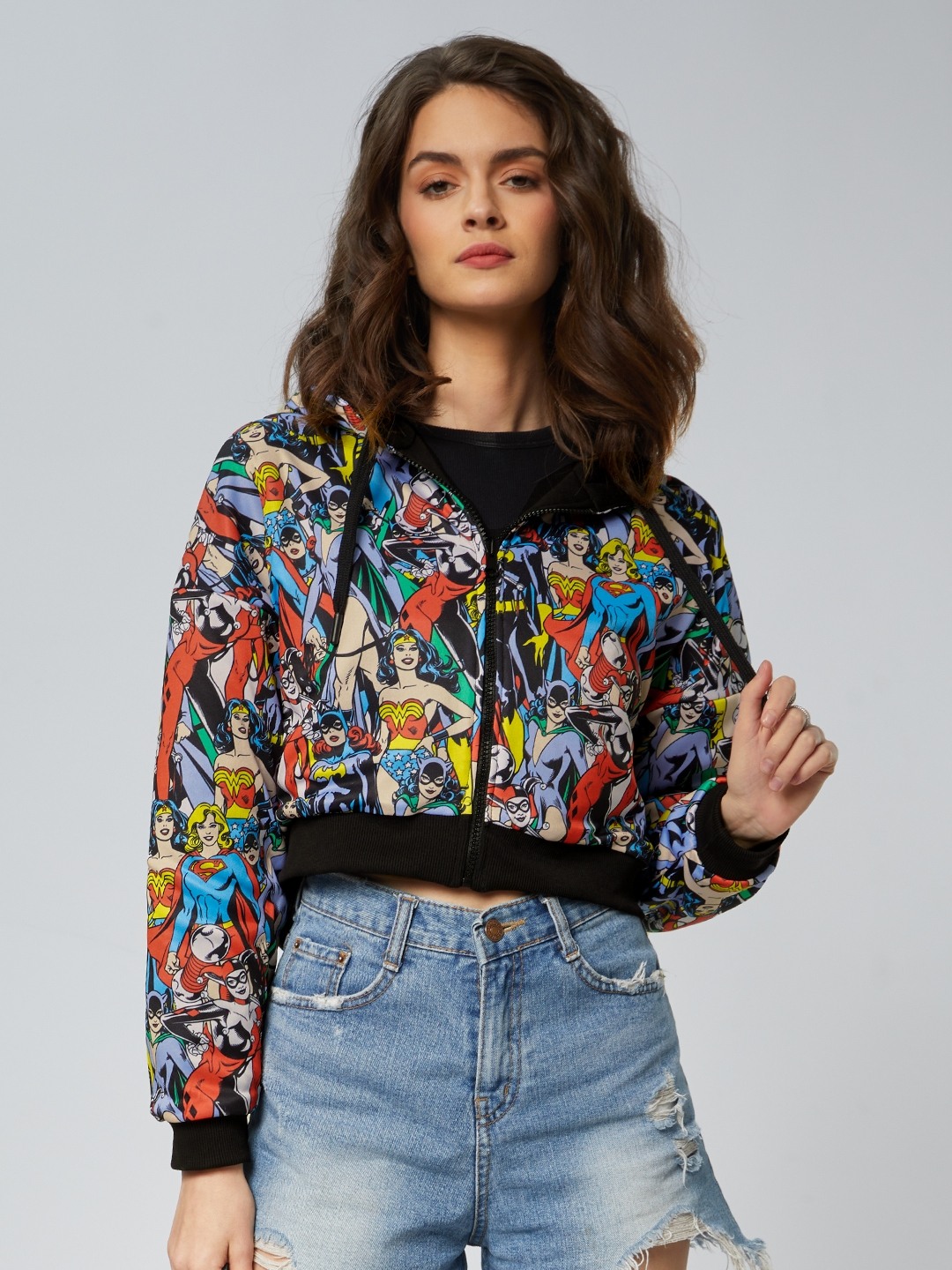 Women's Wonder Woman: Reversible Hoodie Women's Cropped Oversized Hoodie