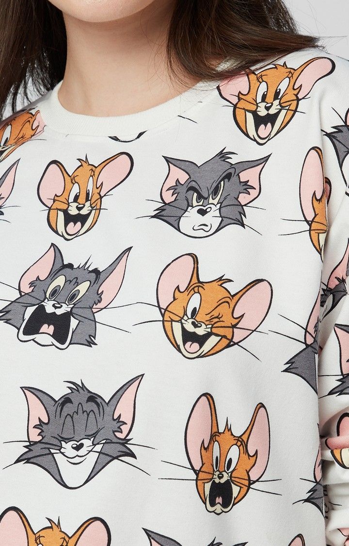 Women's Tom & Jerry: Expressions Women's Oversized Sweatshirts