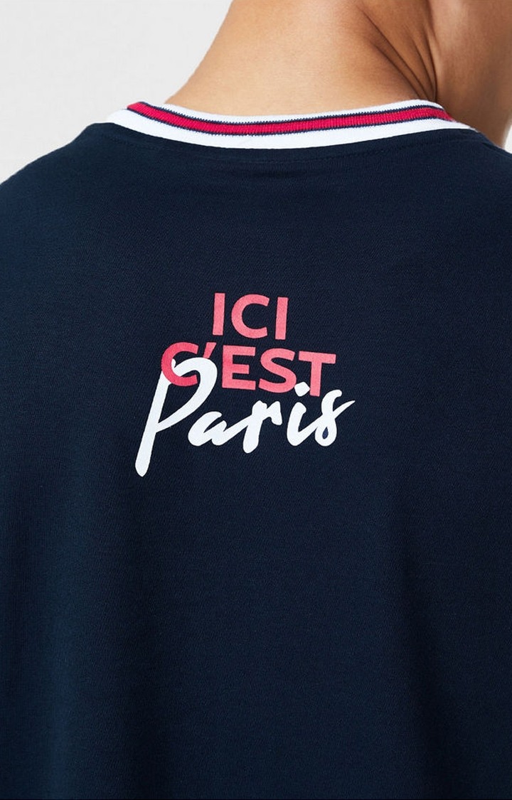 Men's PSG: Match Day Blue Printed Oversized T-Shirt
