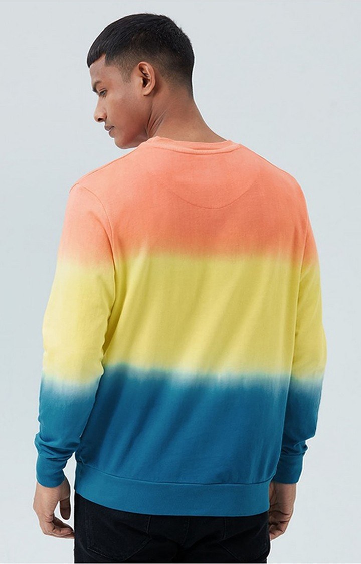 Men's Sunset Multicolour Striped Sweatshirts