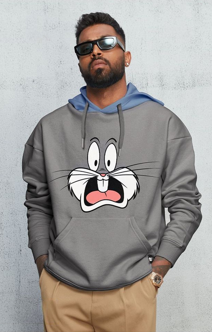 The Souled Store | Men's Looney Tunes: Bugs Special Grey Printed Hoodies