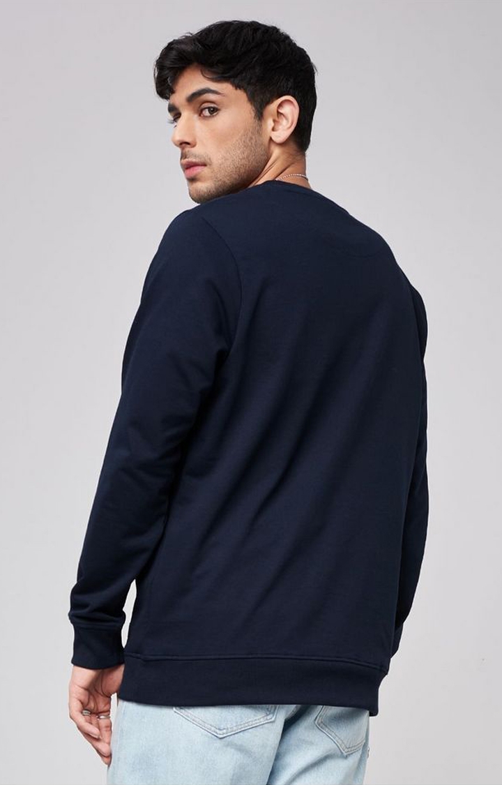 Men's TSS Originals Blue Solid Sweatshirts