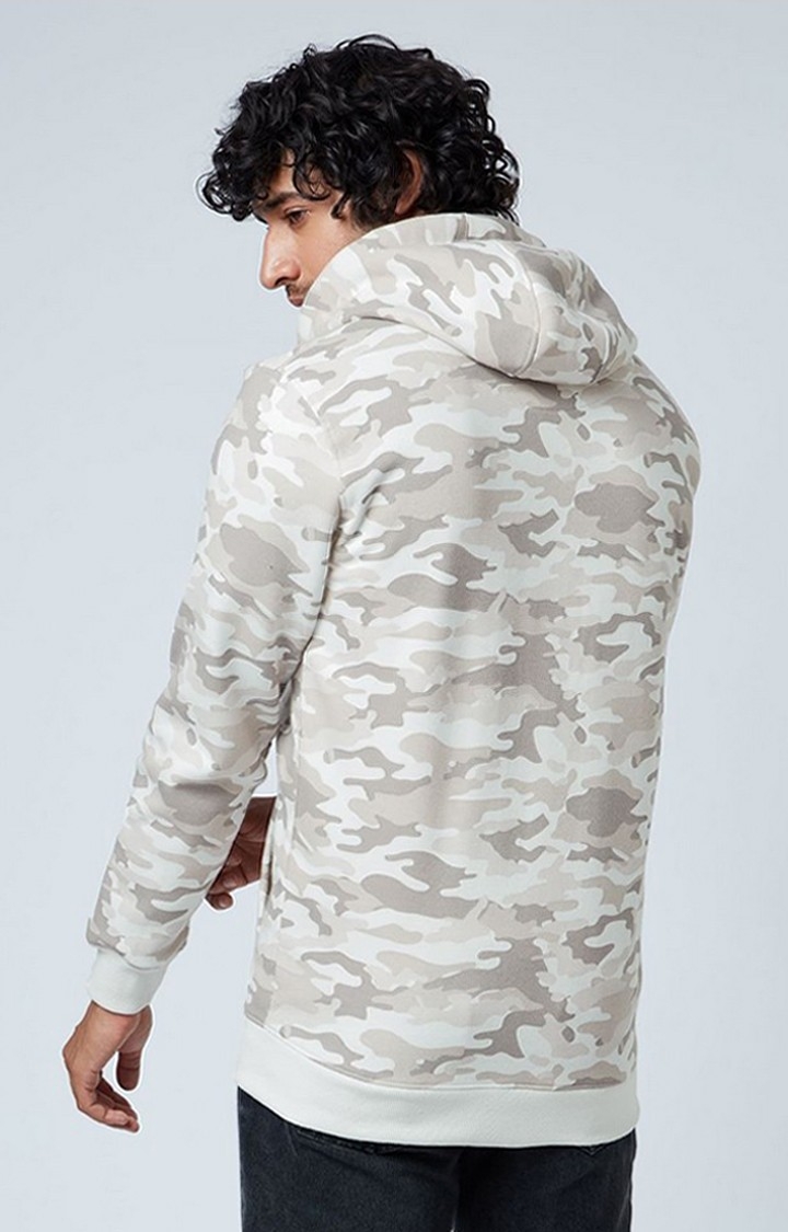 Men's Grey Camouflage Printed Hoodies